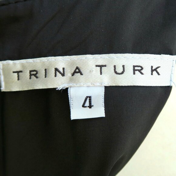 Trina Turk Jersey Sheath Dress Long Sleeves Geometric Print Size 4 - Picture 5 of 6